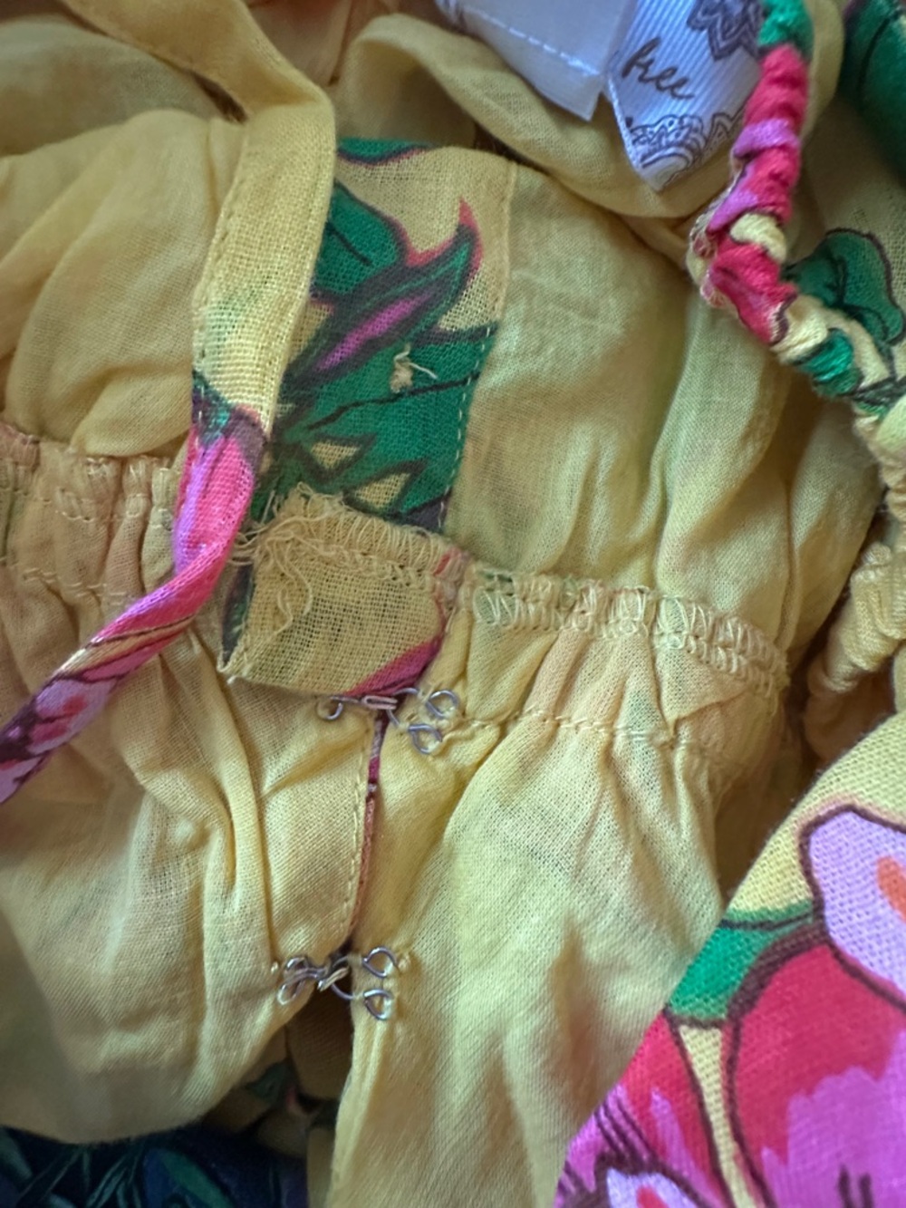 NWT Band of the Free Yellow and Pink Floral Sundress boho festival vibes- MEDIUM - Picture 8 of 13